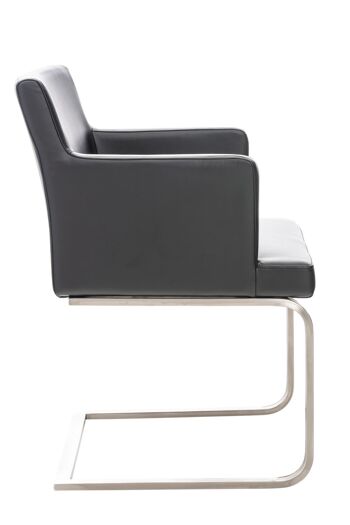 Chianchetelle Chaise de salle à manger Cuir artificiel Noir 13x60cm 2