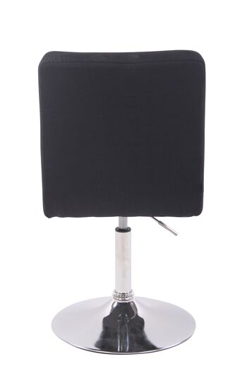 Civitaretenga Chaise de salle à manger Tissu Noir 8x60cm 3