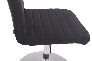 Civitaretenga Chaise de salle à manger Tissu Noir 8x60cm 5