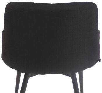 Civitatomassa Chaise de salle à manger Tissu Noir 7x64cm 8