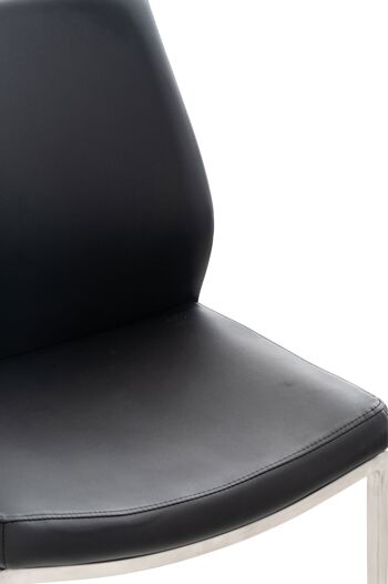 Collepagliuca Chaise de Salle à Manger Similicuir Noir 7x57cm 3