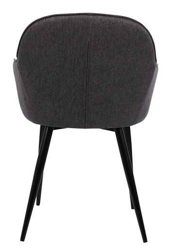Finocchietana Chaise de salle à manger Tissu Noir 5x59cm 5