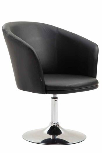 Fauteuil Mariglianella Cuir Artificiel Noir 10x63cm 1