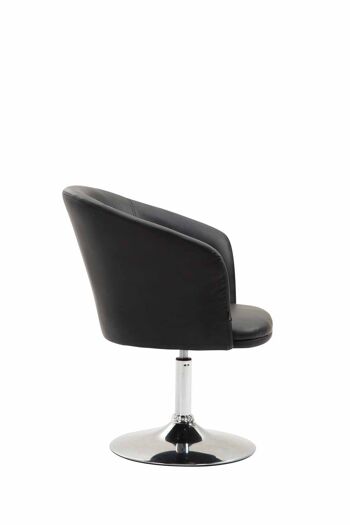 Fauteuil Mariglianella Cuir Artificiel Noir 10x63cm 3