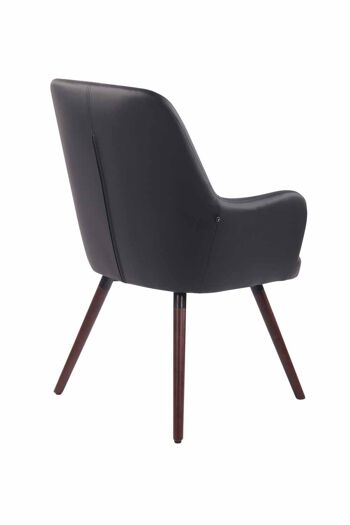 Montefiascone Fauteuil Simili Cuir Noir 9x63cm 3