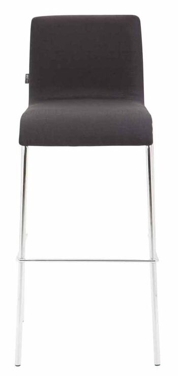 Valloni-Rossi Lot de 2 Tabourets de Bar Tissu Noir 7x45cm 2