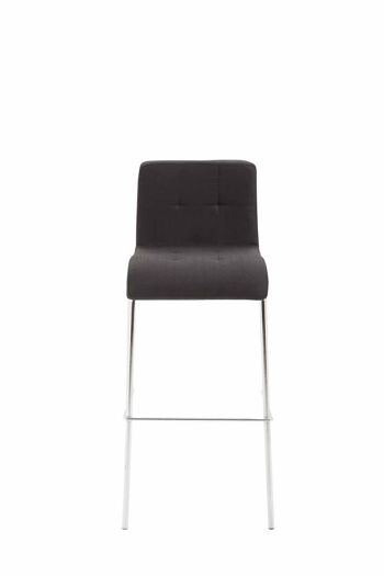 Marsicovetere Lot de 2 Tabourets de Bar Tissu Noir 7x45cm 1