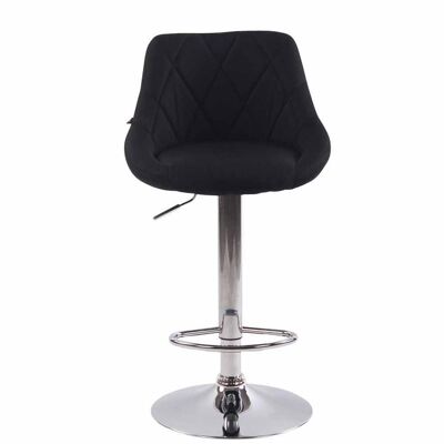 Juego de 2 taburetes de bar Mariglianella Tela Negro 7x49cm