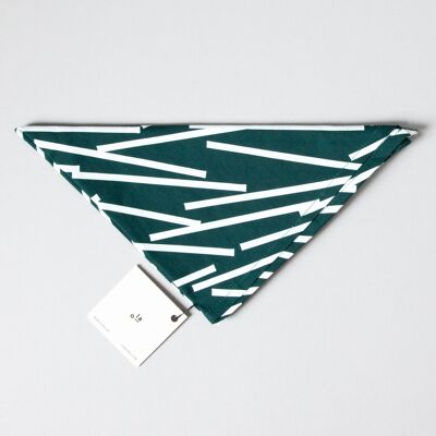 Organic Cotton Wrap - Lines print in Forest Green