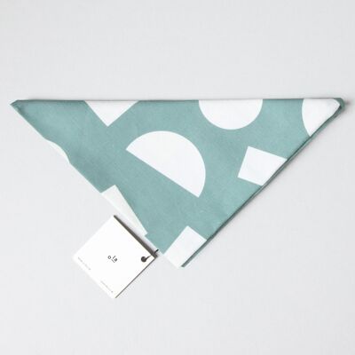 Organic Cotton Wrap - Shapes print in Turquoise