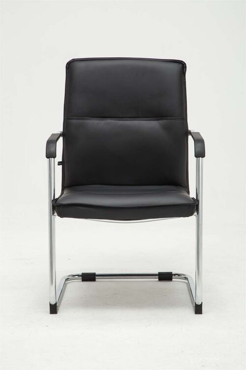 Maracalagonis Set van 2 Bezoekersstoelen Kunstleer Zwart 8x60cm