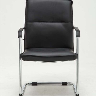 Maracalagonis Set van 2 Bezoekersstoelen Kunstleer Zwart 8x60cm