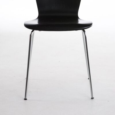 Villaperuccio Set van 2 Bezoekersstoelen Hout Zwart 8x50cm