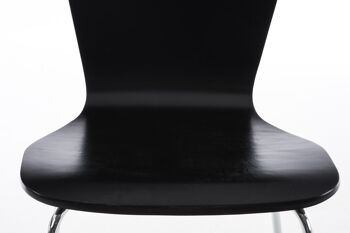 Mezzolombardo Lot de 4 Chaises Visiteur Bois Noir 16x50cm 5