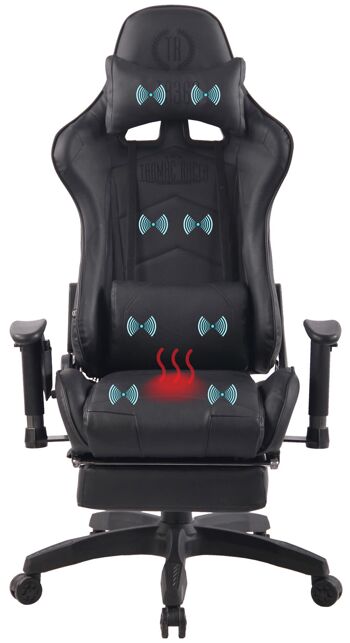 Monterocchetta Chaise de Bureau Similicuir Noir 21x49cm 2