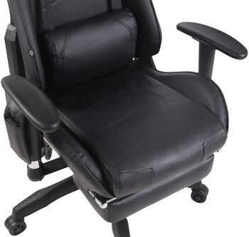 Monterocchetta Chaise de Bureau Similicuir Noir 21x49cm 7
