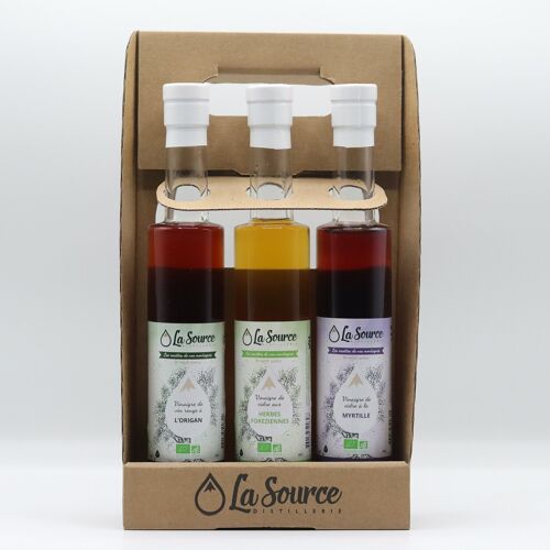 Vinaigre Coffret découverte Framboise - Herbes Foreziennes - Miel
3*20cl