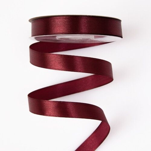 Satin ribbon 12mm x 22.86m - Wine red