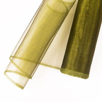 Organza 20cm x 8.2m - Dark olive green