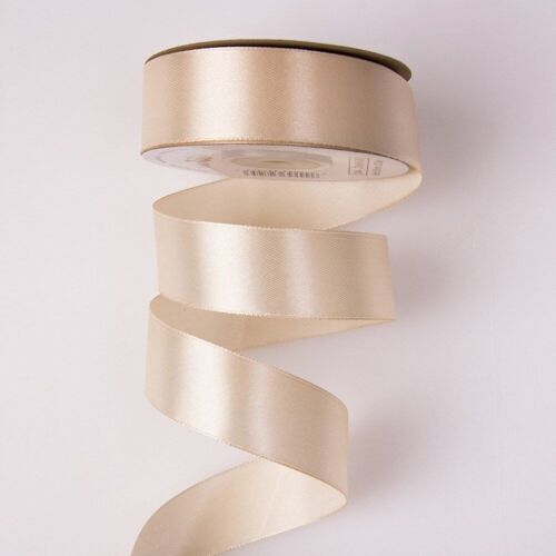 Satin ribbon 25mm x 22.86m - Champagne