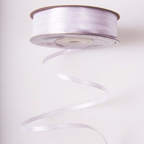 Satin ribbon 3mm x 91.44m - White