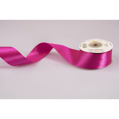 Satin ribbon 38mm x 22.86m - Dark pink