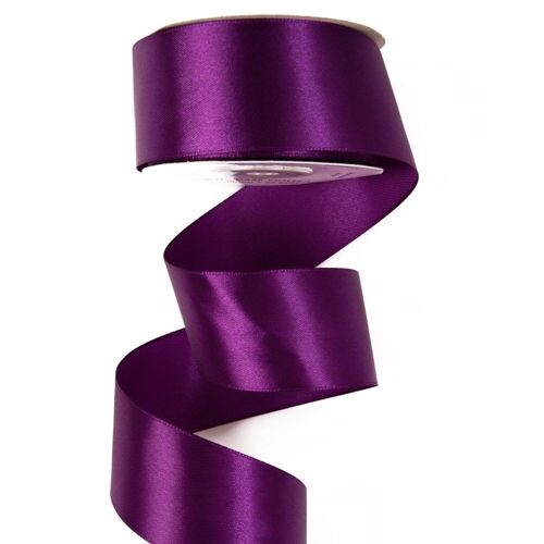 Satin ribbon 38mm x 22.86m - Dark violet