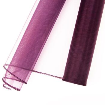 Organza 40cm x 8,2m - Violet foncé