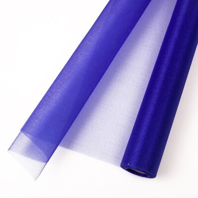 Organza de nieve 47cm x 10m - Azul rey