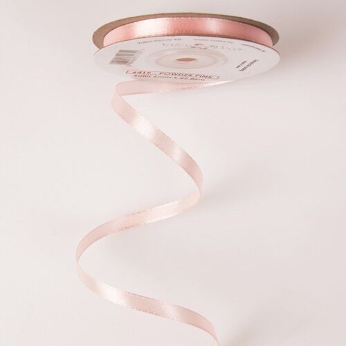 Satin ribbon 6mm x 22.86m - Powder Pink
