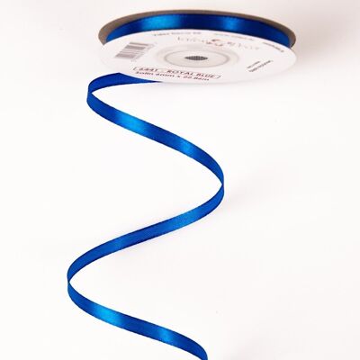 Satin ribbon 6mm x 22.86m - Royal blue