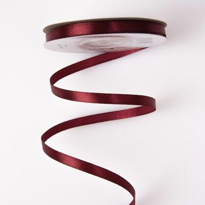 Satin ribbon 6mm x 22.86m - Wine red