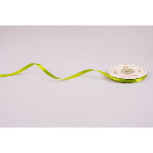 Satin ribbon 6mm x 22.86m - Tea green
