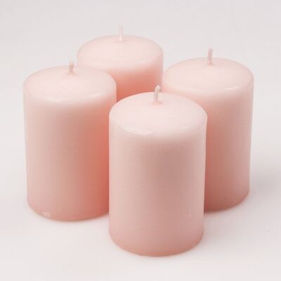 Advent candle set 10 x 6cm - Powder pink