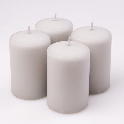 Advent candle set 10 x 6cm - Matt gray