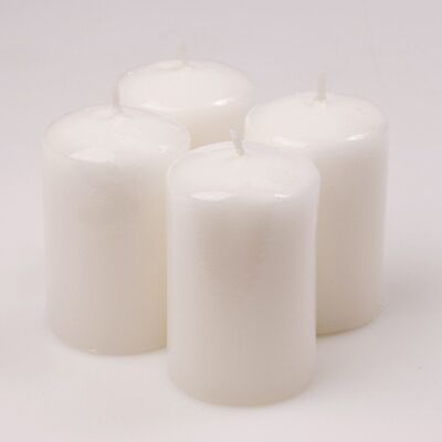 Set di candele dell'Avvento 10 x 6 cm - Lacca bianca