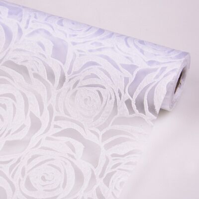 Rosy 3D non tessuto 50 cm x 4,5 m - Bianco