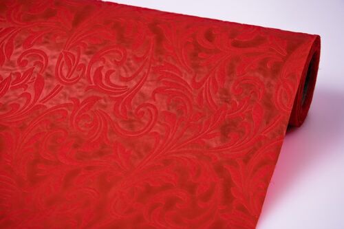 3D Swirl patterned non-woven 50cm x 4.5m - Red