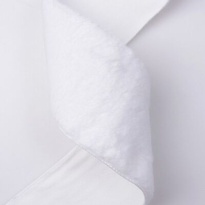 Fur ribbon with wired edge 100mm x 5m - White