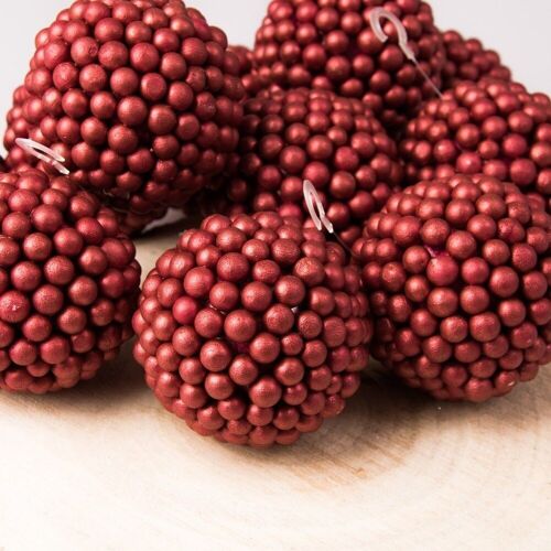 12pcs. Christmas decor ball 6.5cm - Red