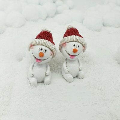 2 pezzi Decorazione cucciolo di neve 5,5 cm x 5,5 cm