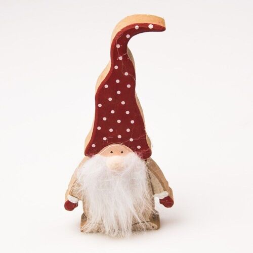 Wood elf decor, 9.5 x 2 x 19.5cm - Red