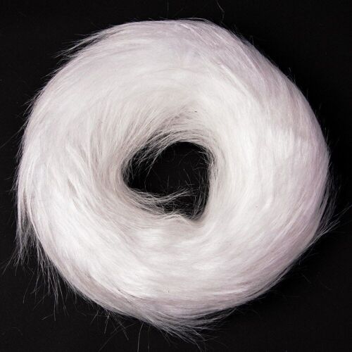 Fur wreath base 20cm - Long haired White