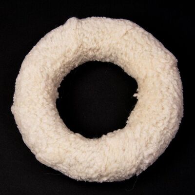 Fur wreath base 20cm - White lamb effect