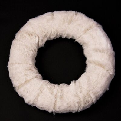 Fur wreath base 25cm - Ecru