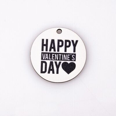 5 pièces. Table en bois "Happy Valentine's Day" 5cm