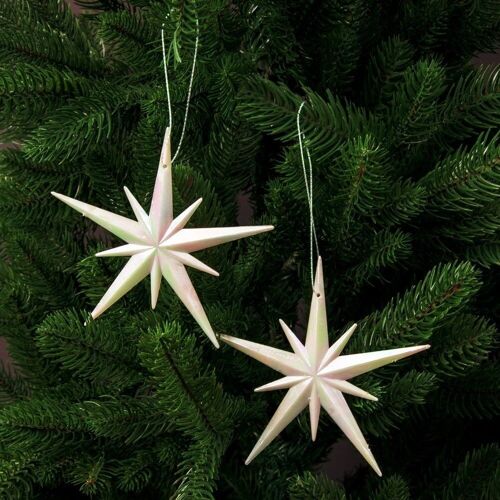 2pcs. Shining star Christmas tree decoration 10cm