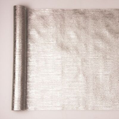 Tessuto metallico Borneo 36 cm x 5 m - Argento
