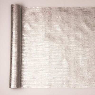 Borneo Metallic-Gewebe 36cm x 5m - Silber