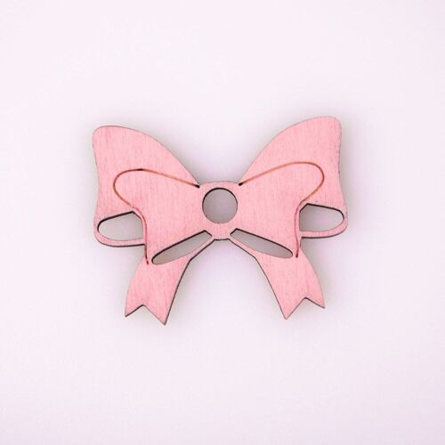 10pcs. painted wooden masni 5 x 4cm - Pink